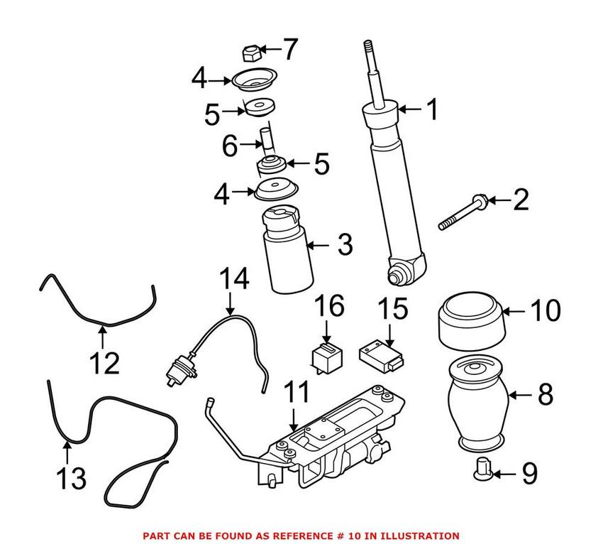 BMW Suspension Strut Bellows - Rear 37126766667